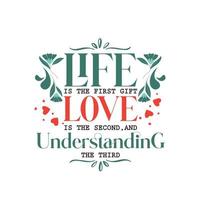 Love Quotes typography background poster vector