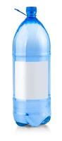 Gran botella de agua aislado sobre un fondo blanco. foto