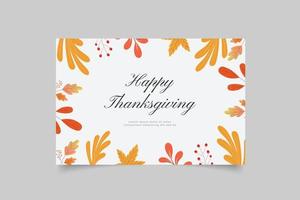 happy thanksgiving template card vector