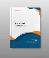 template business annual report cover book design vector