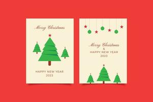 merry christmas greeting card template vector