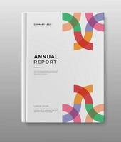 diseño de plantilla de informe anual de portada de libro de negocios vector