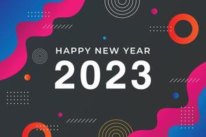 feliz año nuevo 2023 fondo vector