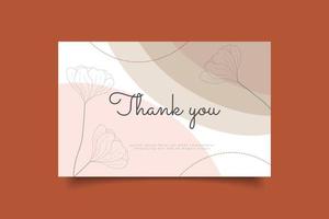 template thank you card design vector