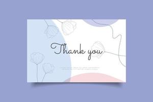 template thank you card design vector