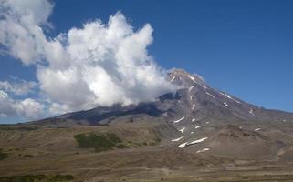 view from Koryaksky volcano top on Kamchatka Peninsula photo