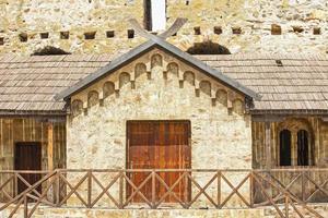 reconstructed house on the square in the old fortress. Smederevo fortress, Serbia photo