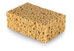 new sponge for cleaning isolated on white background photo
