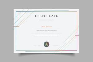 diseño de plantilla de certificado vector