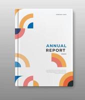 template business annual report cover book design vector