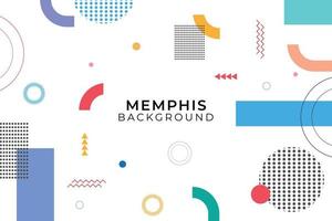 fondo geométrico de memphis vector