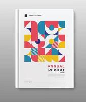 template business annual report cover book design vector