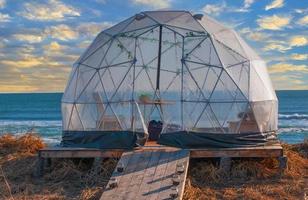 romantic glamping in the Pacific Sunny day photo