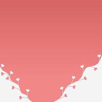 cute valentine template background with heart shape vector