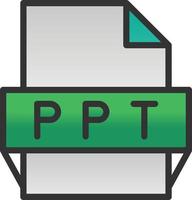 Ppt File Format Icon vector