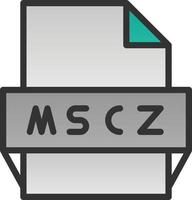 icono de formato de archivo mscz vector