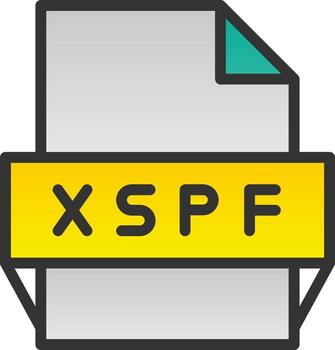 Xspf File Format Icon vector