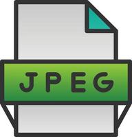 icono de formato de archivo jpeg vector