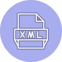 Xml File Format Icon vector