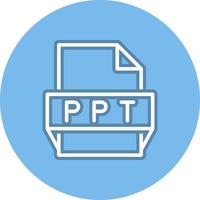 Ppt File Format Icon vector