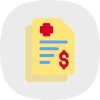 Medical Bill Vector Icon Design