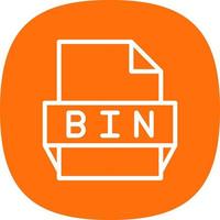 Bin File Format Icon vector