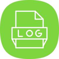 Log File Format Icon vector