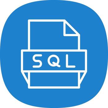 icono de formato de archivo sql vector