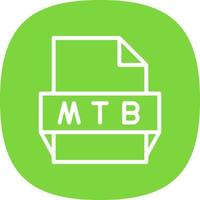 Mtb File Format Icon vector