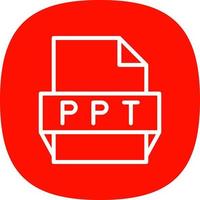 Ppt File Format Icon vector