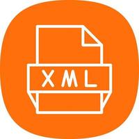 Xml File Format Icon vector