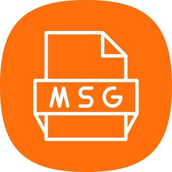Msg File Format Icon vector