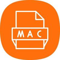 icono de formato de archivo mac vector