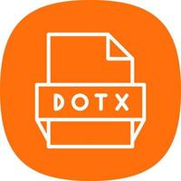 Dotx File Format Icon vector