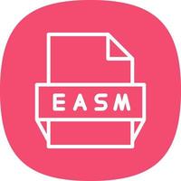 icono de formato de archivo easm vector