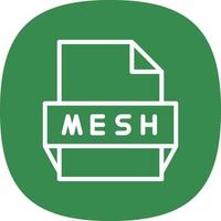 Mesh File Format Icon vector