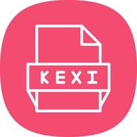 icono de formato de archivo kexi vector