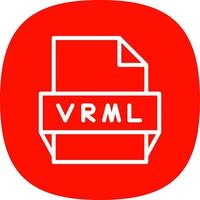 icono de formato de archivo vrml vector