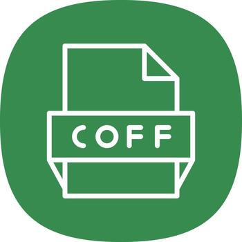 Coff File Format Icon vector