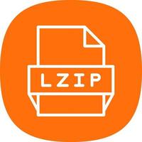 Lzip File Format Icon vector