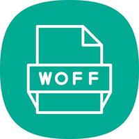 icono de formato de archivo woff vector