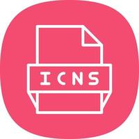 icono de formato de archivo icns vector