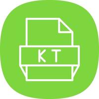 Kt File Format Icon vector