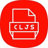 Cljs File Format Icon vector