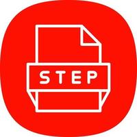 Step File Format Icon vector
