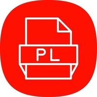 Pl File Format Icon vector