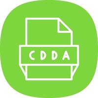 icono de formato de archivo cdda vector