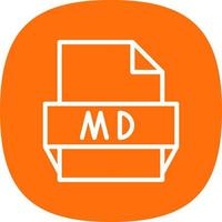 Md File Format Icon vector
