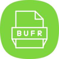 icono de formato de archivo bufr vector