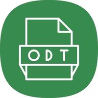 Odt File Format Icon vector